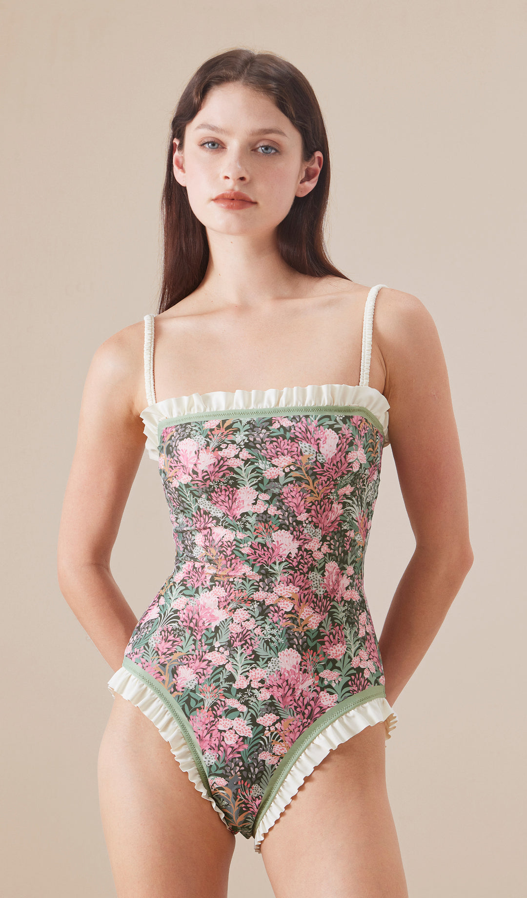 ANNABELLE Reversible Ruffle One Piece Swimsuit