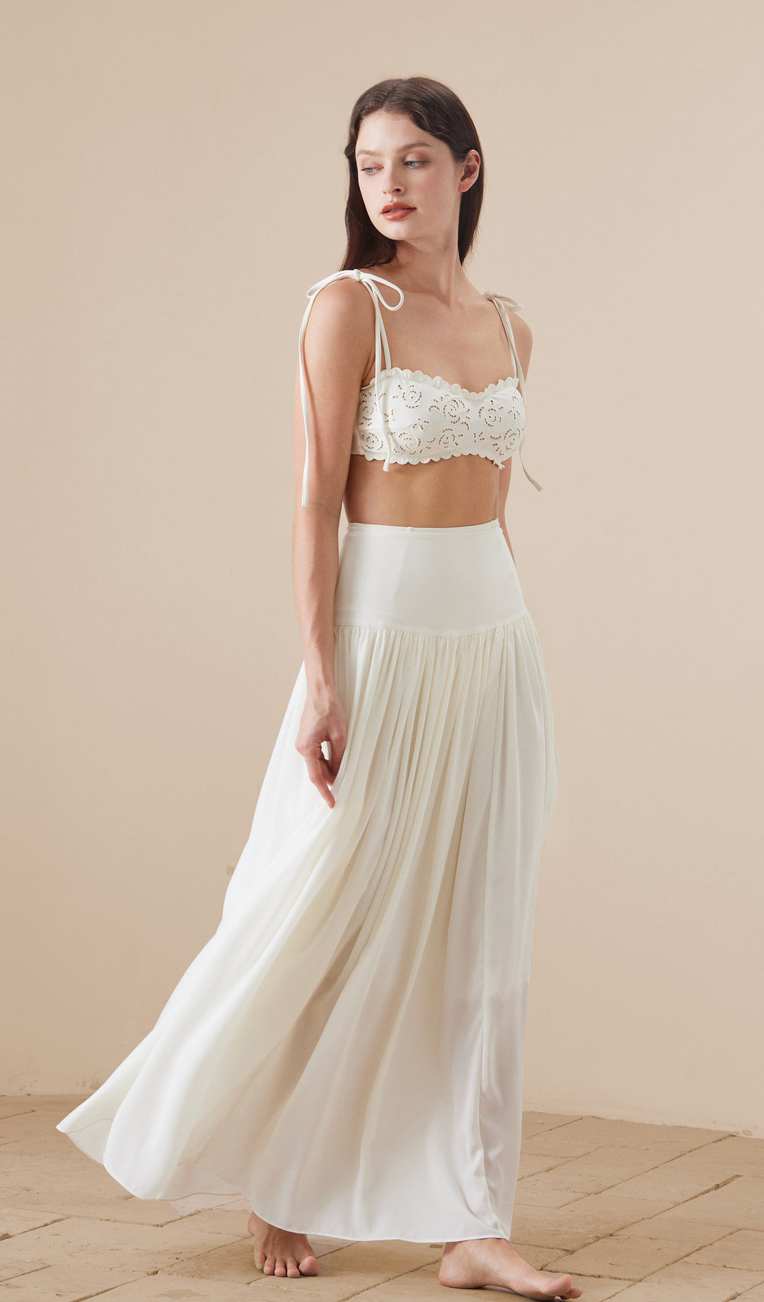 CHIARA Flowy Maxi Beach Skirt