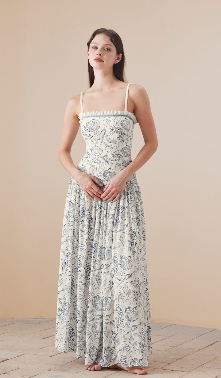 CLAIRE Flowy Maxi Beach Skirt