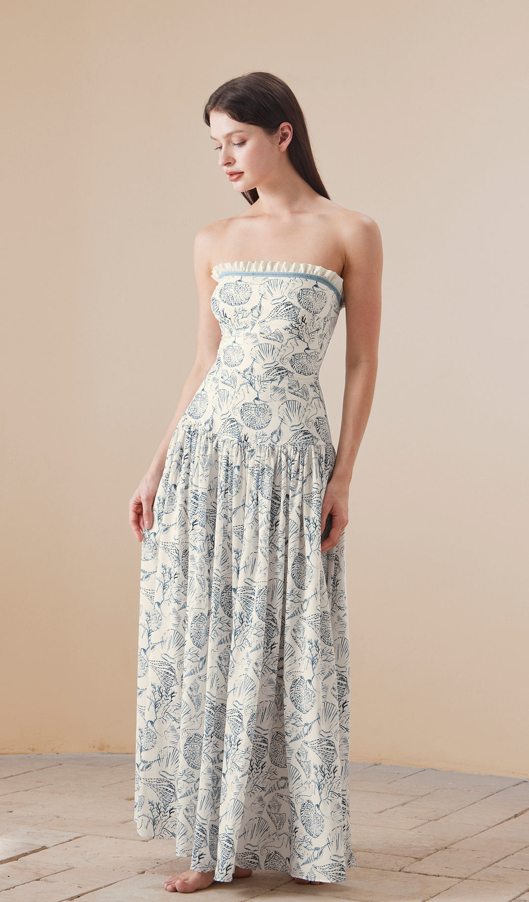 CLAIRE Flowy Maxi Beach Skirt