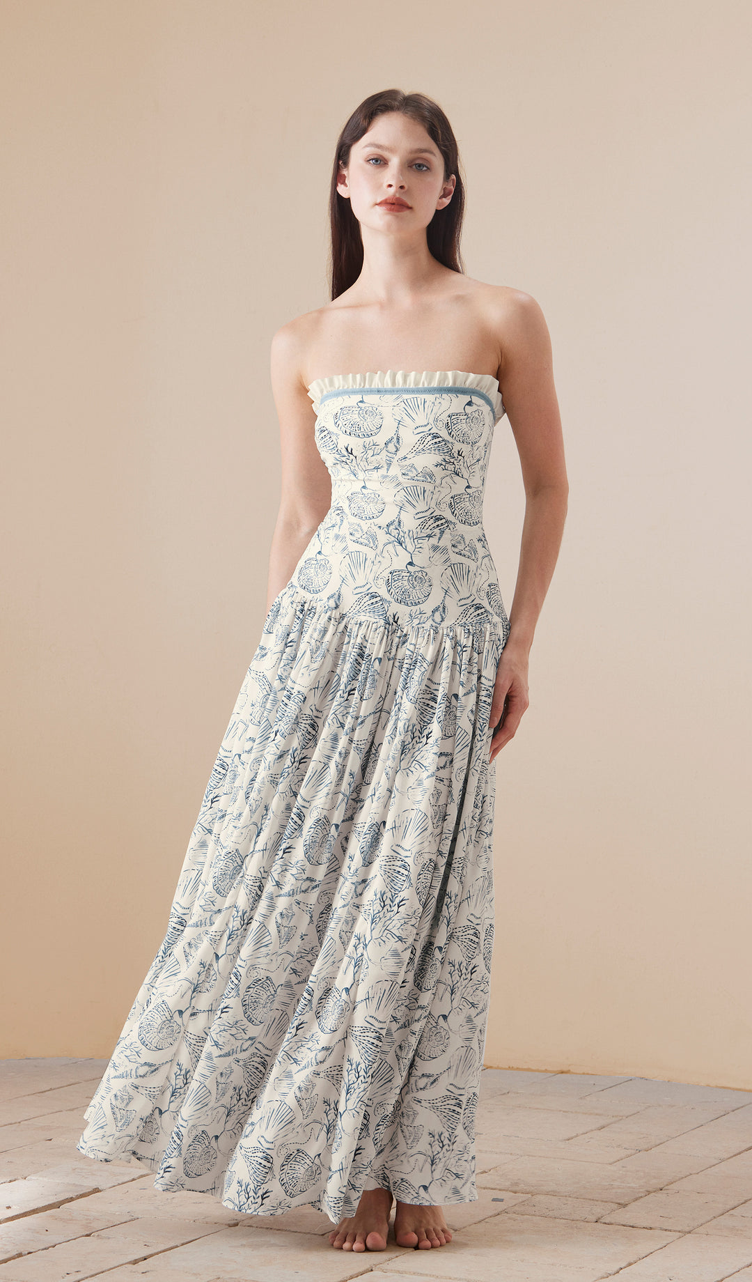 CLAIRE Flowy Maxi Beach Skirt